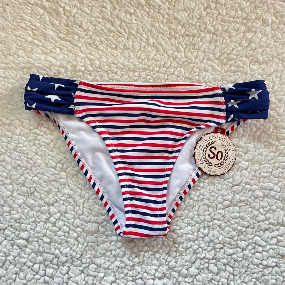 SO America Striped Bikini Bottom
